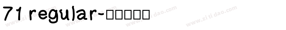 71 regular字体转换